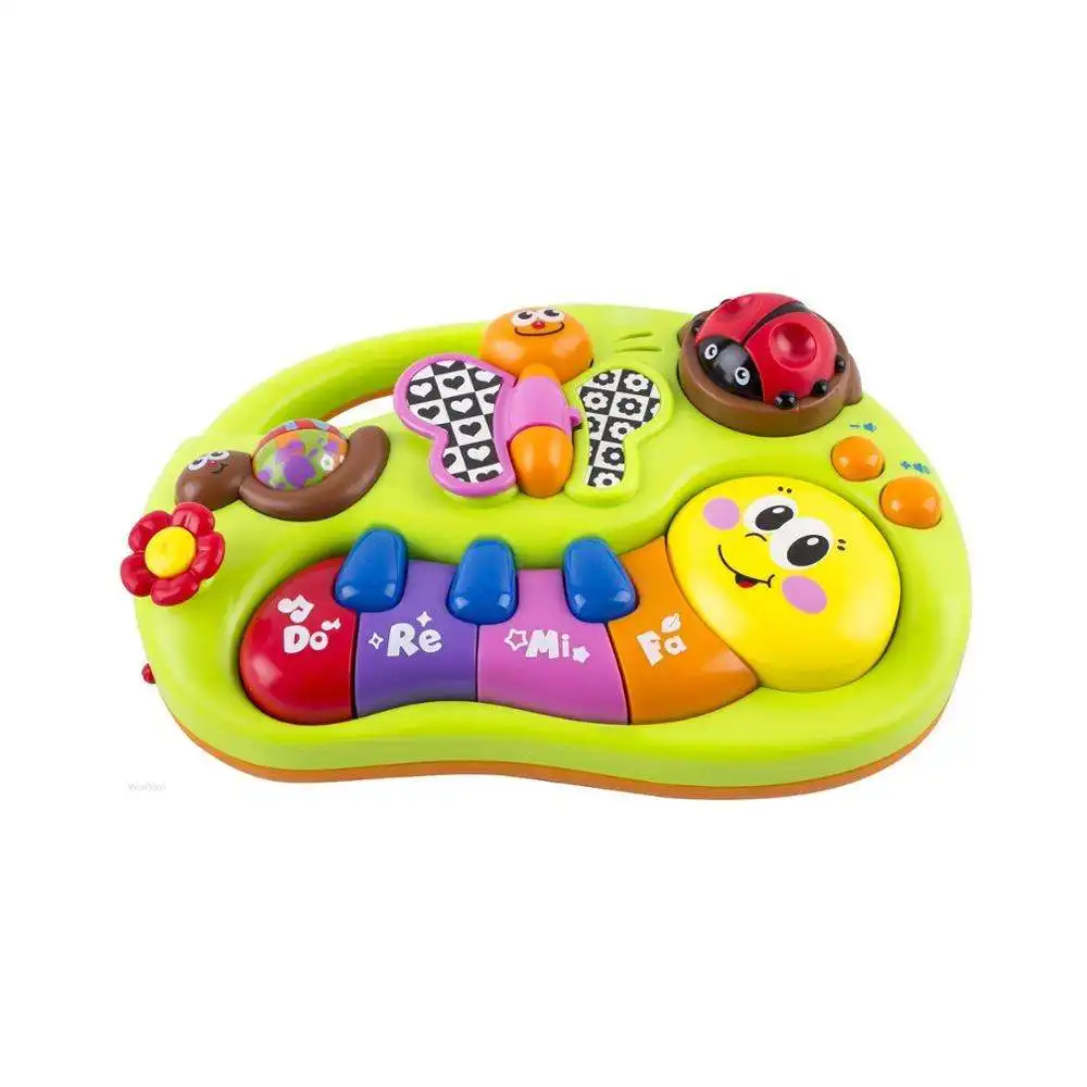 Brinquedos musicais giratórios para crianças, brinquedos interativos infantis para recém-nascidos de 1 ano de idade, atividades de aprendizagem