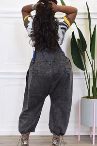 Nouvelle collection TKS 2026 : Combinaison en jean polyvalente pour femme, coupe large, avec bretelles, style salopette tendance - Product Image 3