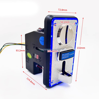 Accepteur de monnaie multi-pièces 12V en plastique avec affichage numérique à quatre chiffres pour distributeurs automatiques