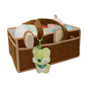 Custom Soft PU Material Baby <strong>Diaper</strong> Changing Storage Organizer Loop Fleece <strong>Diaper</strong> Box with Pocket - Product Image 3