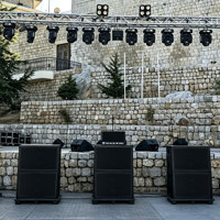 Système de sonorisation Line Array actif 10 pouces, 8 enceintes pleine gamme en néodyme, 2 caissons de basses, Plug & Play, audio professionnel, DSP et amplificateur intégrés