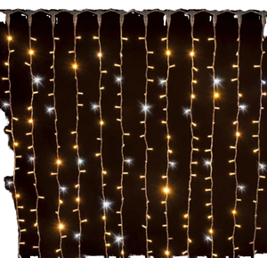 Extérieur IP65 LED Rideau Glaçon Éclairage Décor Étoile Intérieur 1m Cuivre Décoration Suspendue pour Noël Blanc Chaud LED 100m Longueur - Product Image 6