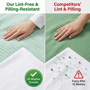 Manta de Franela Acanalada con Certificación OEKO-TEX |   Poliéster reciclado ecológico |   Ropa de Cama Hipoalergénica para Hotel con Empaque Personalizado - Product Image 5