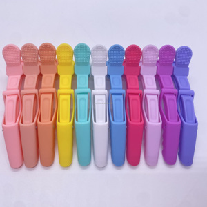 Pinzas de Plástico al por Mayor para el Cabello, Diseño de Doble Bisagra, para Salón de Belleza y Peluquería, Horquillas, Pinzas de Cocodrilo - Product Image 5