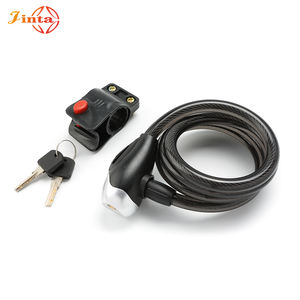 Jinta 도난 방지 12*1200mm 황동 실린더 황동 키 와이어 케이블 잠금 브래킷 스쿠터 자전거 오토바이 잠금 장치 - Product Image 1