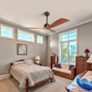 Hoa Kỳ Trong Kho 60 Inch Phòng Khách Hiện Đại Trang Trí 3 Rắn Lưỡi Gỗ Quạt Trần Không Có Ánh Sáng - Product Image 2