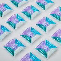 Capsules de Lessive Liquide 5-en-1 Puissante Décontamination avec Perles de Parfum Accentué, Capsules de Lessive Jetables