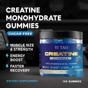 Gomitas de Creatina Sin Azúcar al Por Mayor, 5000mg Monohidrato, Masticables Pre-Entrenamiento para Nutrición Deportiva y Fitness - Product Image 6
