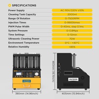 AUTOOL CT500 GDI EFI FEI Nettoyeur et testeur d'injecteurs de carburant piézoélectriques 6 cylindres 70W 110V-230V