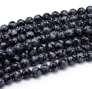 <span class=keywords><strong>Ossidiana</strong></span> Naturale Fiocco di Neve 13" Rondelle a Forma Rotonda Perline Lisce per Gioielli Come Cavigliere Bracciali da Donna 1 Filo Completo - Product Image 6