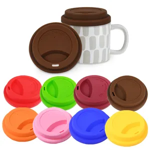 Custom Reusable Rubber Silicone Coffee/Travel/Tea Mug Cup Lid