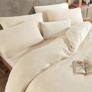 Parure <span class=keywords><strong>de</strong></span> <span class=keywords><strong>couette</strong></span> <span class=keywords><strong>vintage</strong></span> en mousseline biologique douce, personnalisée, double couche, en gaze, pour adulte, très grande taille - Product Image 5