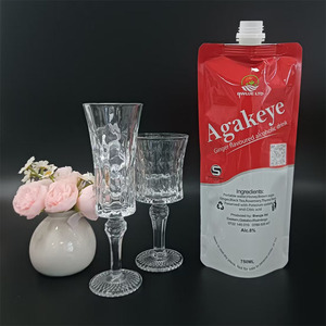 Gravure Imprimée Recyclable 750ml Gingembre Favorisé Vin Boisson Alcoolisée PE Sac En Plastique Bec Poche - Product Image 1