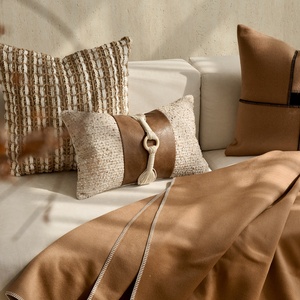 Echo Modern Minimalist Japanese Style Wabi Sabi Wood <strong>Orange</strong> Sofa <strong>Pillow</strong> Cover New Chinese Style Bed Cushion Decoration Hotels - Product Image 4
