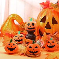 Porte-clés en peluche de citrouille d'halloween jouet en peluche décorer noël fête d'halloween ornement de citrouille douce avec expression d'horreur jouet