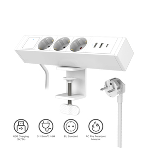Mvava EU cắm AC cửa hàng bàn <span class=keywords><strong>Power</strong></span> Strip ổ cắm với USB Type-C phí cổng 1.8m mở rộng dây 3 cửa hàng cho nhà văn phòng - Product Image 2