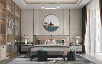 Solution unique Décoration Salon Architecture Design Villa de luxe Décor à la maison Rendu 3d Design d'intérieur moderne