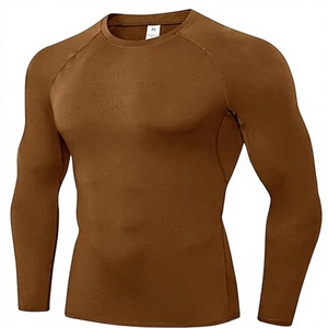 Chemise de performance à manches longues pour homme, compression premium, coupe ajustée, éco-responsable, spandex/polyester, séchage rapide, sous-vêtement de sport - Product Image 1