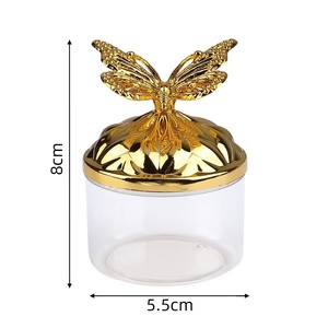 Scatole per Caramelle da Festa, Contenitori Decorativi in Plastica per Regali e Dolcetti, Scatole per Conservazione, Decorazioni per Matrimoni, Baby Shower, Compleanni, Oro Trasparente - Product Image 6