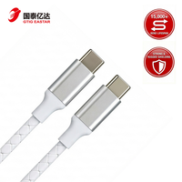 Câble de charge rapide PD tressé en PVC de haute qualité 30W Type-C vers Type-C, conducteur en cuivre pur, transfert de données 480 Mbps, pour ordinateur et écouteurs