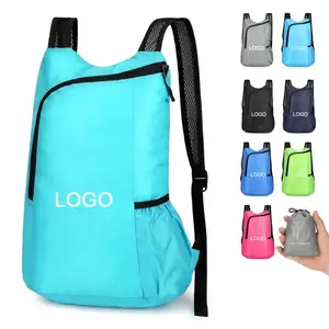 2024 HOT SELL Custom Foldable Portable Thin Storage Waterproof Outdoor Sports Hiking Travel Backpack Bag
