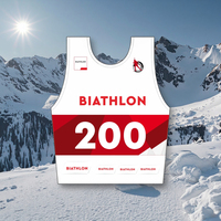 Gilet de ski de course Start Number - Sublimation noir, coupe ajustée/ample, extensible, personnalisable, sans manches
