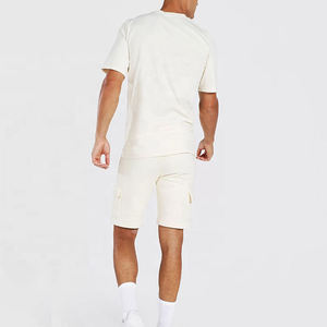 Nouvelle Collection Été 2026 – Ensemble T-shirt Décontracté Blanc à Manches Courtes 100% Coton Tricoté Uni Imprimé Numérique Respirant pour Homme - Product Image 5