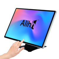 Moniteur professionnel neuf de 21,5 pouces avec écran tactile capacitif IPS LED, coque métallique, écran LCD de bureau, ports VGA USB DP DVI, sans pilote, POS
