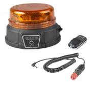 Balise de signalisation LED rotative à ventouse magnétique rechargeable Shinemien KM-502R 12/24V avec télécommande et 7 modes clignotants