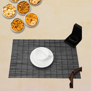 Tapis de table isolé personnalisé de style classique pour la cuisine Napperon écologique à motif de treillis en PVC Tapis d'égouttage en similicuir-Style chinois - Product Image 3