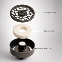 Désodorisant magnétique pour grille de voiture, diffuseur rechargeable en zinc pour aromathérapie et intérieur automobile