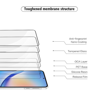 Film protecteur d'écran en verre trempé pour té<span class=keywords><strong>l</strong></span>éphone portable 2.5D 9H pour Samsung Galaxy A06 A16 A26 A36 A56 A76 - Product Image 3