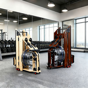 جهاز تجديف كلاسيكي قابل للطي من خشب البلوط للاستخدام الداخلي، مقاوم للماء، يتحمل وزن مستخدم يصل إلى 200 كجم، مناسب للجنسين للاستخدام المنزلي والتجاري - Product Image 1