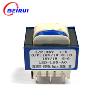 Transformateur d'isolation haute fréquence personnalisé BAIRUI EI35 36V double 18V 1W Alimentation SMPS BR35EI-0999A DIP Fil de cuivre Ferrite