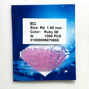 HQ đá quý Corundum Hồng Sapphire rực rỡ cắt tổng hợp màu đỏ <span class=keywords><strong>ruby</strong></span> 1.0mm-3mm Kích thước xử lý nhiệt - Product Image 3