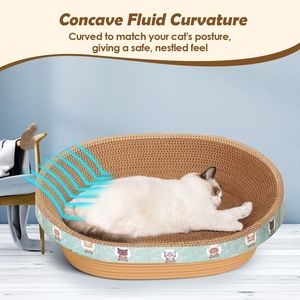 Rascador para Gatos, Nido de Cartón Corrugado Grueso, Resistente al Desgaste, sin Desprendimiento de Virutas, Diseño Integrado, para Todas las Estaciones - Product Image 6