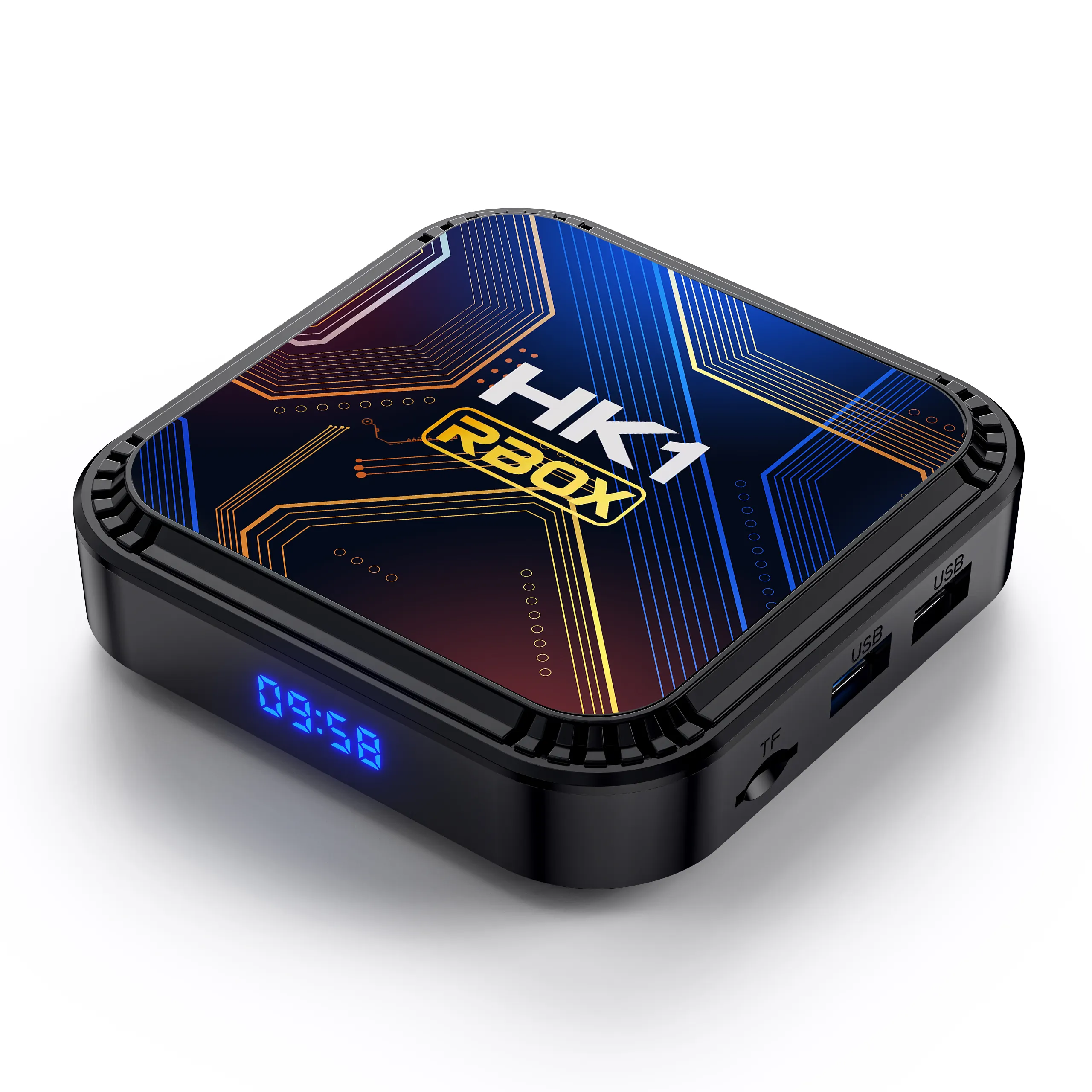 Le plus récent boîtier TV HK1 RBOX K8S RK3528 prend en charge le quad core Android 13 et l'affichage 8K 2.4/5G double wifi avec BT 4.0 HDR 10 + décodeur