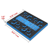 Coffret à outils roulant à 6 tiroirs de 271 pièces avec plateaux en mousse EVA, kit d'outils à douilles pour la réparation automobile, l'atelier et le garage
