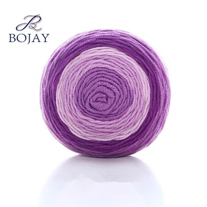 Bojay Nouvelle Haute Qualité Crochet Fil De Gâteau 3Nm/4, Coloré Écharpe <span class=keywords><strong>À</strong></span> <span class=keywords><strong>Tricoter</strong></span> Fantaisie 100% <span class=keywords><strong>Laine</strong></span> Fil De Gâteau 50g par balle - Product Image 2