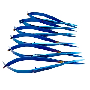 High Quality Blue Plasma Color Eyelash Scissor/Eyebrow Scissor Straight Band Stainless Steel Manicure Scissors Sharp Scissors - Product Image 5