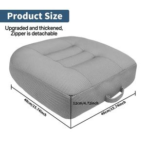 Cojín elevador de altura para asiento de <span class=keywords><strong>coche</strong></span>, cojín portátil de malla transpirable con soporte lumbar para camiones A4, SUV y sillas de oficina - Product Image 4