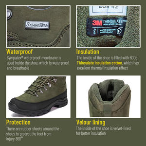 Stivali <span class=keywords><strong>da</strong></span> Montagna Stile Scarponcino <span class=keywords><strong>da</strong></span> <span class=keywords><strong>Trekking</strong></span> Impermeabili Uomo e Donna Personalizzati OBM ODM Hanagal Factory - Product Image 4