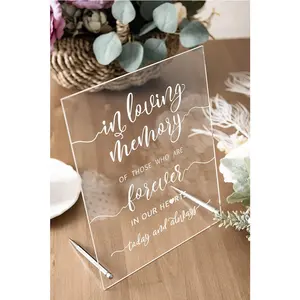 Acrylic Wedding Sign in Loving Memory Sign Acrylic Decorative Signs Plaques for Wedding