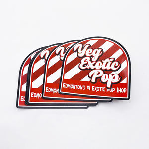 Benutzer definierte UV-Resist Logo-Druck Wasserdichte haltbare weiße Vinyl PVC selbst klebende gestanzte Aufkleber - Product Image 6