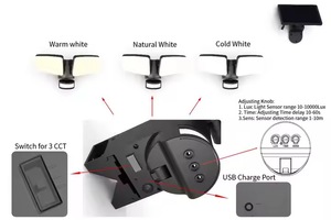 Ngoài trời năng lượng mặt trời đèn tường PIR cảm biến chuyển động & cảm biến ánh sáng không thấm nước vườn đèn đa chức năng năng lượng mặt trời tường ánh sáng hàng rào đèn - Product Image 6