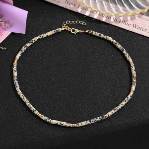 Bohemian Colour Gemstone Beaded Healing Handmade Choker Necklace for Woman Natural Semi-precious Stone Choker Necklace Jewelry - Product Image 4