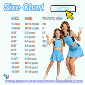 Abbigliamento Sportivo Personalizzato OEM con Logo, Basso MOQ, per Yoga e Tennis, Set Yoga Mamma e Figlia, in Nylon Spandex, Bicolore, 2 Pezzi per Ragazze - Product Image 5