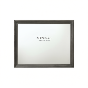 Espejo Decorativo Neesc Max Rectangular con Acabado Gris, Diseño Moderno, Hecho a Mano, Decoración para el Hogar - Product Image 1