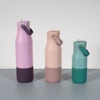 Nouveau Style 650ml Thermos Bouteille D'eau 304 Double Paroi En Acier Inoxydable Tasse Isolée avec Poignée Couvercle