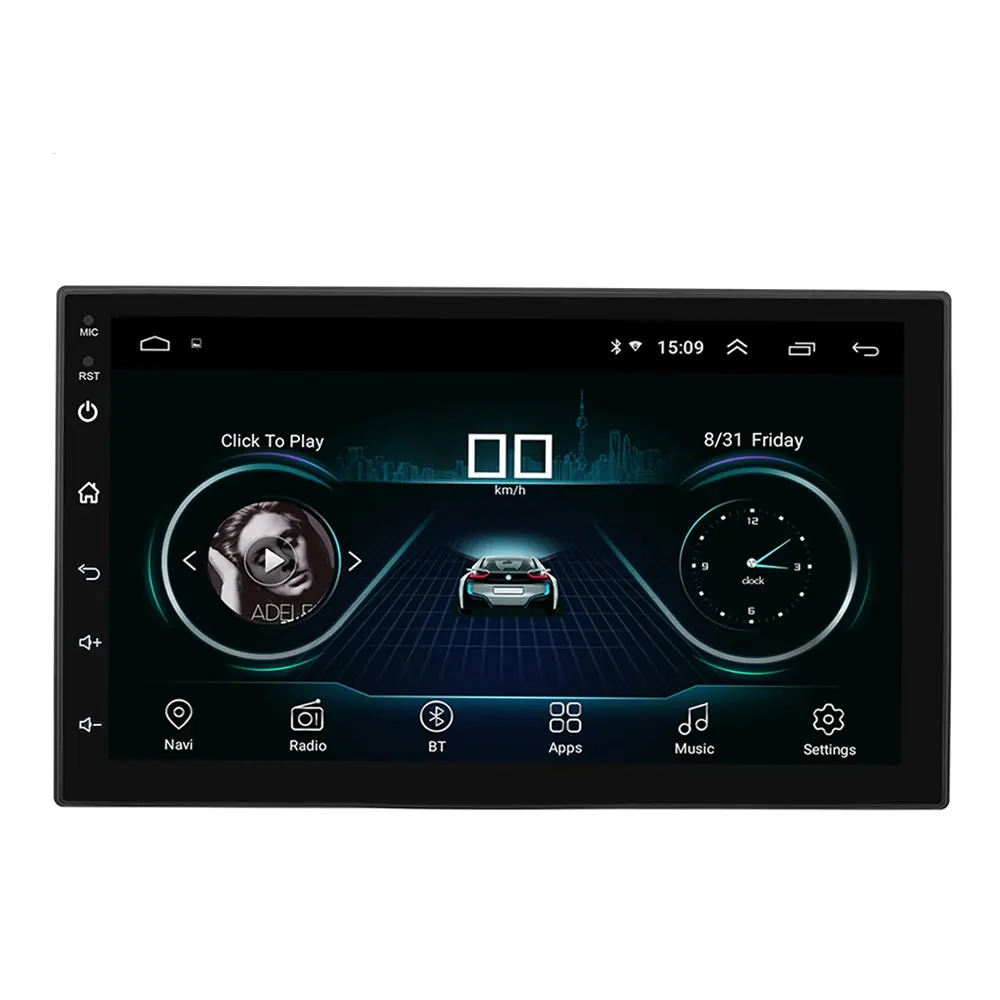 QLED/Blue-ray 1280*720 Android 11 araba Video kaydedici 7 ''kafa ünitesi evrensel arabalar için stereo GPS Android otomatik + Carplay + DSP